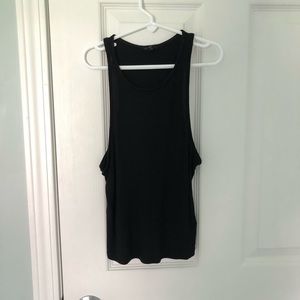 Black cropped tank top